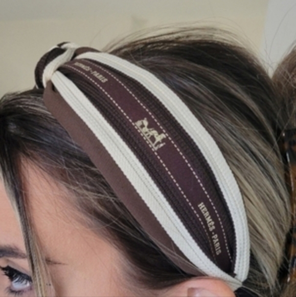 NEW, Authentic Hermes Ribbon, Unbranded handmade Headband - Picture 2 of 6